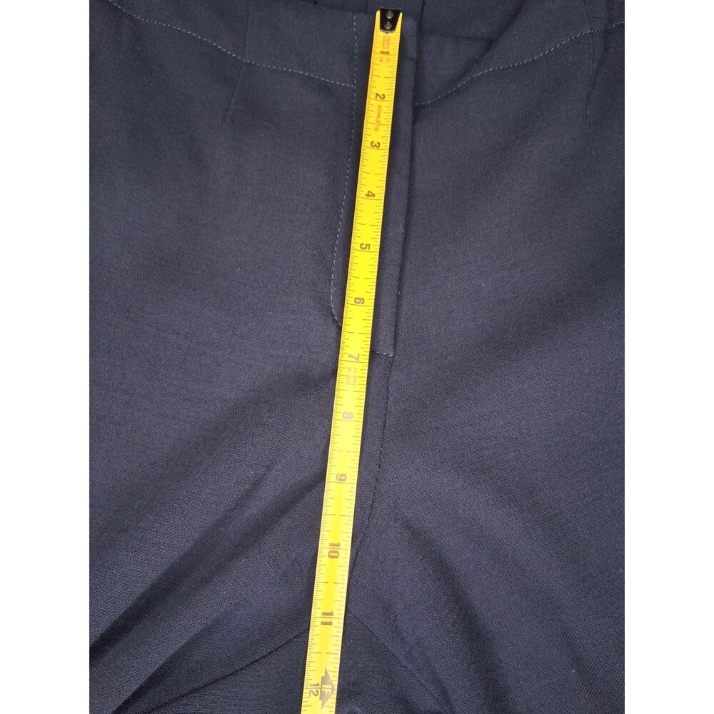 Escada Womens Navy Blue Virgin Wool Stretch Pants Size 44 Office Career - Picture 13 of 16